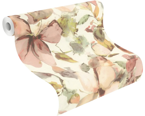 Tapetrulle med blommönster