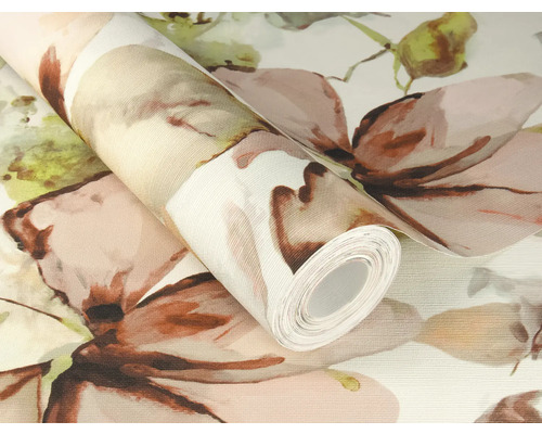 Tapetrulle med blommönster