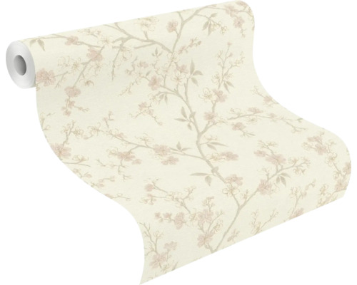 Tapetrulle med blommönster