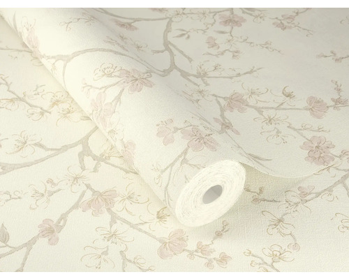 Tapetrulle med blommönster