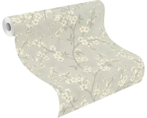 Tapetrulle med blommönster