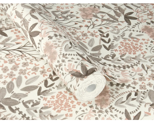 Tapetrulle med blommönster