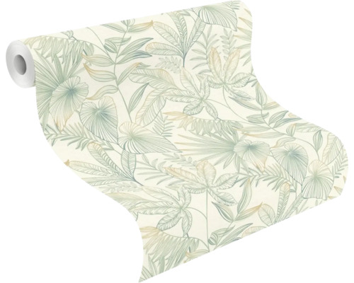 Tapetrulle med tropiskt bladmönster