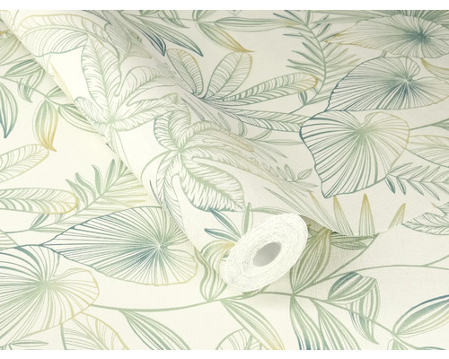 Tapetrulle med bladmönster