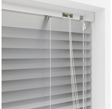 Horisontell persienn med draglinor för ljusreglering vid fönstret