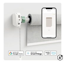 Smart rullgardinsmotor med appstyrning och kompatibilitet med Google Home, SmartThings och Alexa (Image AI modified or generated)