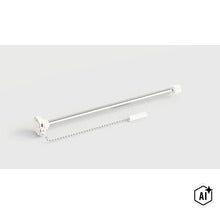 Rullgardinsmekanism med metallrör och kulkedja för montering av rullgardiner (Image AI modified or generated)