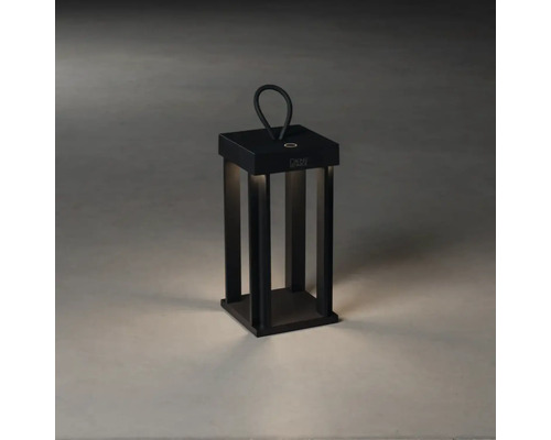 Svart lykta för utomhusbruk med bärhandtag