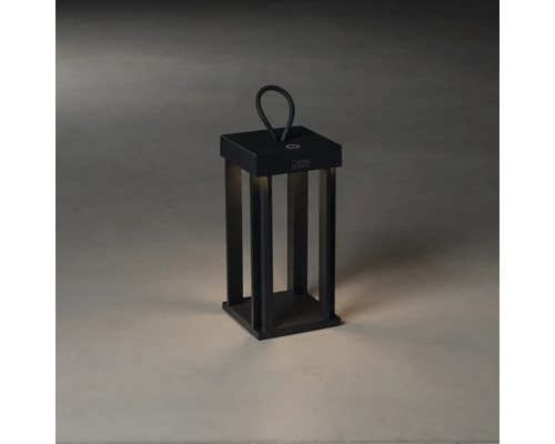 Svart lykta med bärhandtag för utomhusbruk