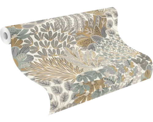 Tapetrulle med blommönster