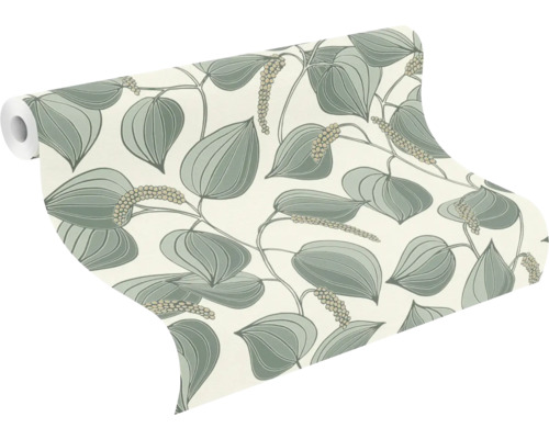 Tapetrulle med bladmönster