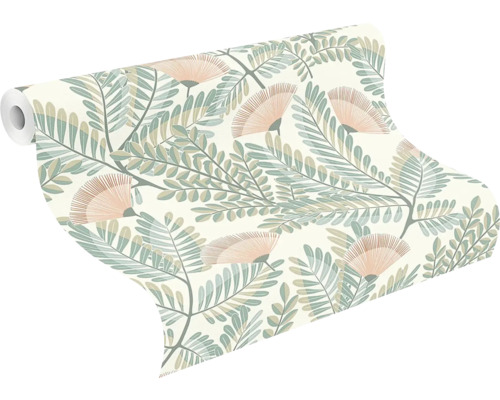 Tapetrulle med blommönster