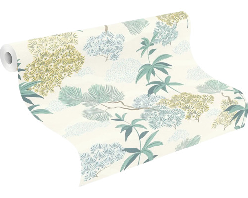 Tapetrulle med växtmönster