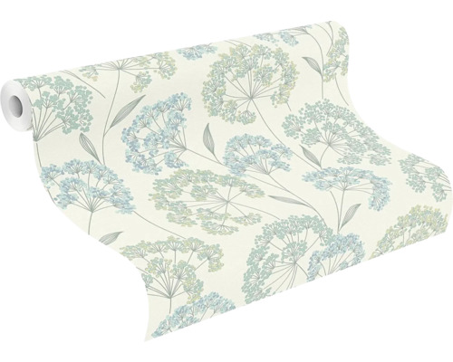 Tapetrulle med blommönster