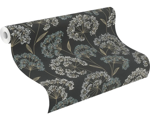 Tapetrulle med blomsterdekor