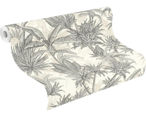 Tapetrulle med tropiskt växtmönster