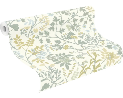 Tapetrulle med blommönster