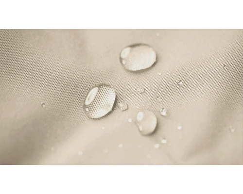 Närbild av vattendroppar på vattenavvisande tyg