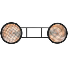 Dubbel vägglampa med galler
