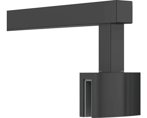 Svart skjutdörrssystem