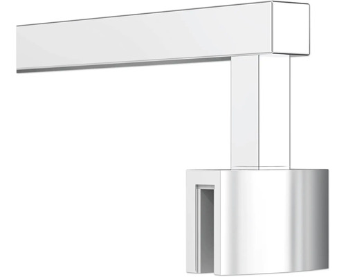 Detaljvy av en duschstång med fäste