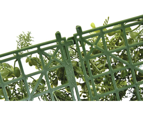 Konstgjord häck med plug-in-system för utomhusbruk.