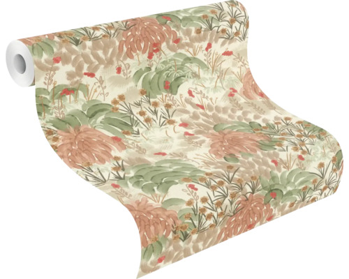 Tapetrulle med växtmönster