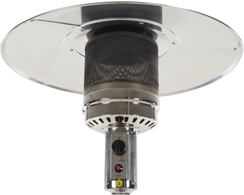 Terrassvärmare av metall med regulator