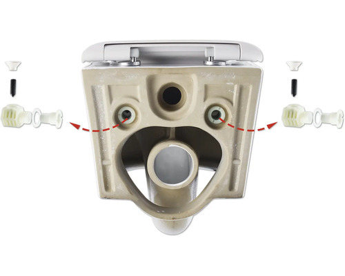 Fästmaterial för en toalett