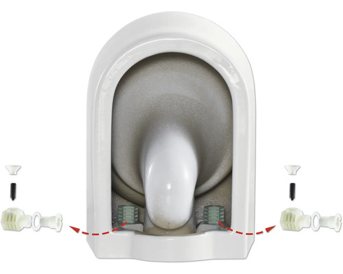 Fästning av en stående toalett