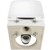 Detaljvy av en toalett med monterad toalettring