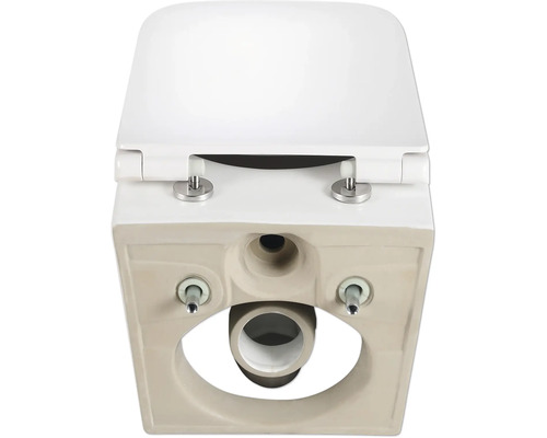 Detaljvy av en toalett med monterad toalettring