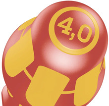 Närbild av en plugg med inskriptionen 4,0.
