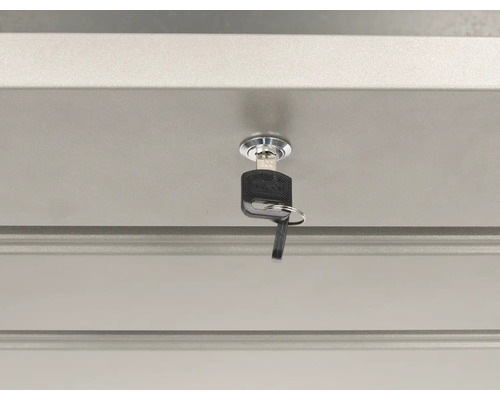 Nyckel sitter i låset på en förvaringsenhet