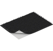 Svart kardborreband med självhäftande yta