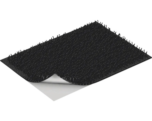 Svart kardborreband med självhäftande yta