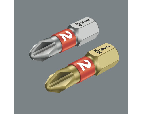 Två skruvmejselbitar storlek 2 från Wera