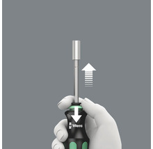 Wera logotyp med hylsnyckel och pilar