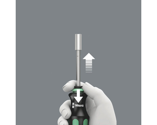 Wera logotyp med hylsnyckel och pilar
