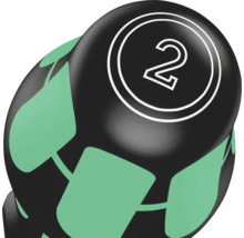 Dekorativt objekt med nummer 2 och bladmönster