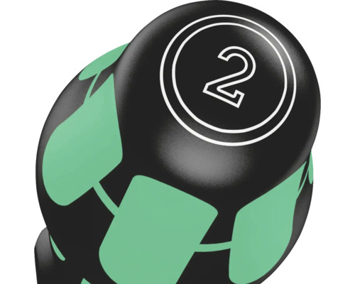 Dekorativt objekt med nummer 2 och bladmönster