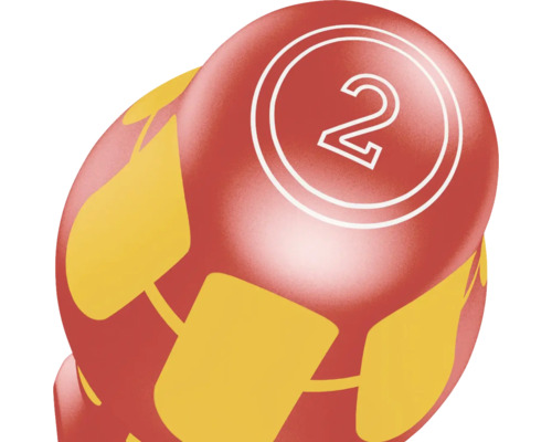 Boll med nummer 2 för tombola eller lotteri