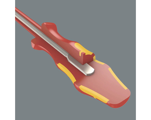 Spårskruvmejsel med stålblad och ergonomiskt handtag