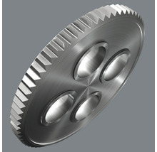 Metallkugghjul med fyra öppningar