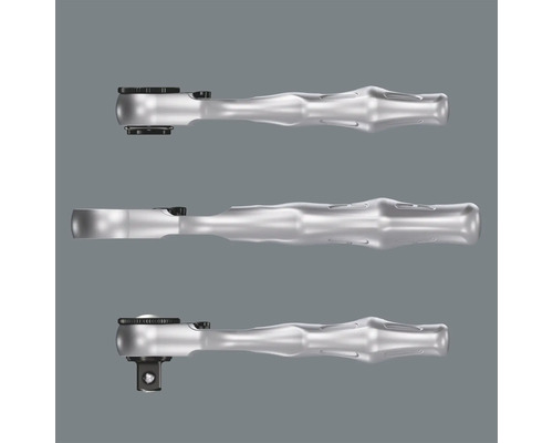 Tre metallspärrnycklar med ergonomiskt handtag