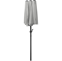 Stängt trädgårdsparasoll med vevmekanism och stång