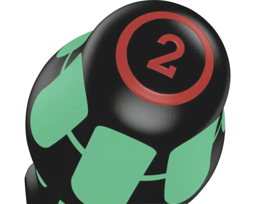 Hantel med nummer 2 och bladmönster