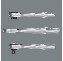 Tre metallspärrnycklar