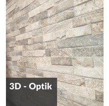 Väggplattor med stenutseende och 3D-effekt