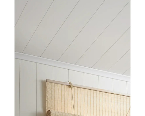 Tak- och väggpaneler av trä med bamburullgardin